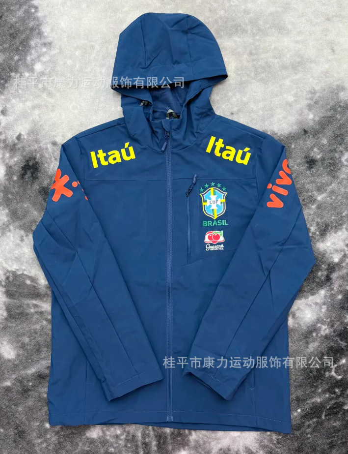 Chaqueta Cortavientos de Fútbol con Felpa Thin Polipropileno Térmico, Cortavientos para Entrenamiento de Fútbol image 10