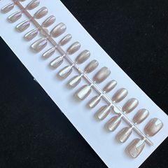 30片手工穿戴甲點度新款腮紅貓眼可拆卸不傷指甲成品甲片