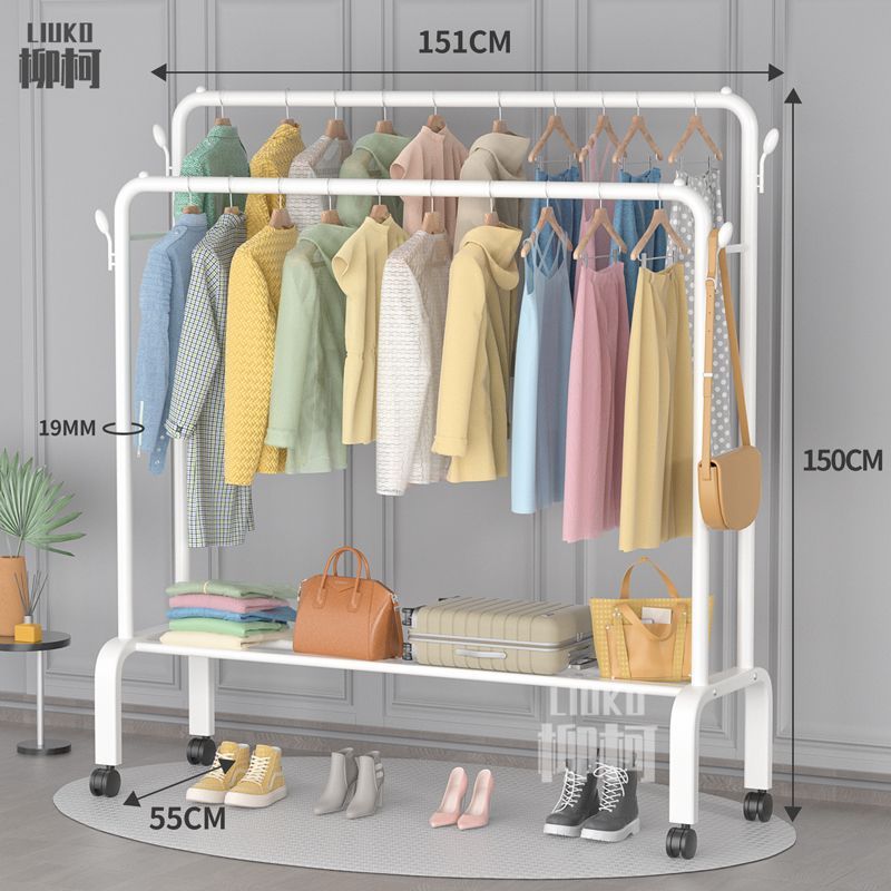 Percha de piso interior varilla de secado de balcón percha de ropa de dormitorio simple percha de ropa de una sola varilla percha de colcha percha de ropa