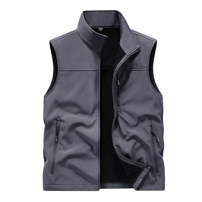 Muchos bolsillos al aire libre chaleco de herramienta chaleco de terciopelo personal de gestión de ropa de trabajo clip de seguridad personalizado