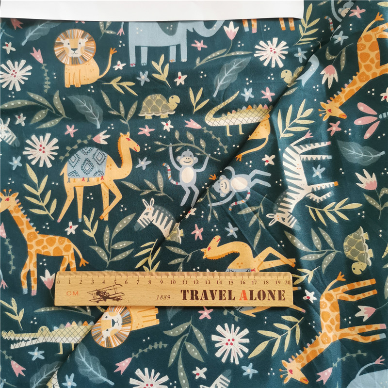 柠檬熊汽车纯棉斜纹布料儿童卡通床品面料宝宝服装布床品手工布料