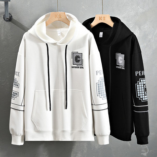 2024 New Hooded Sweatshirt Men's Spring and Autumn Teenager Trendy Brand Coat Men's Casual Upper Clothes Coat