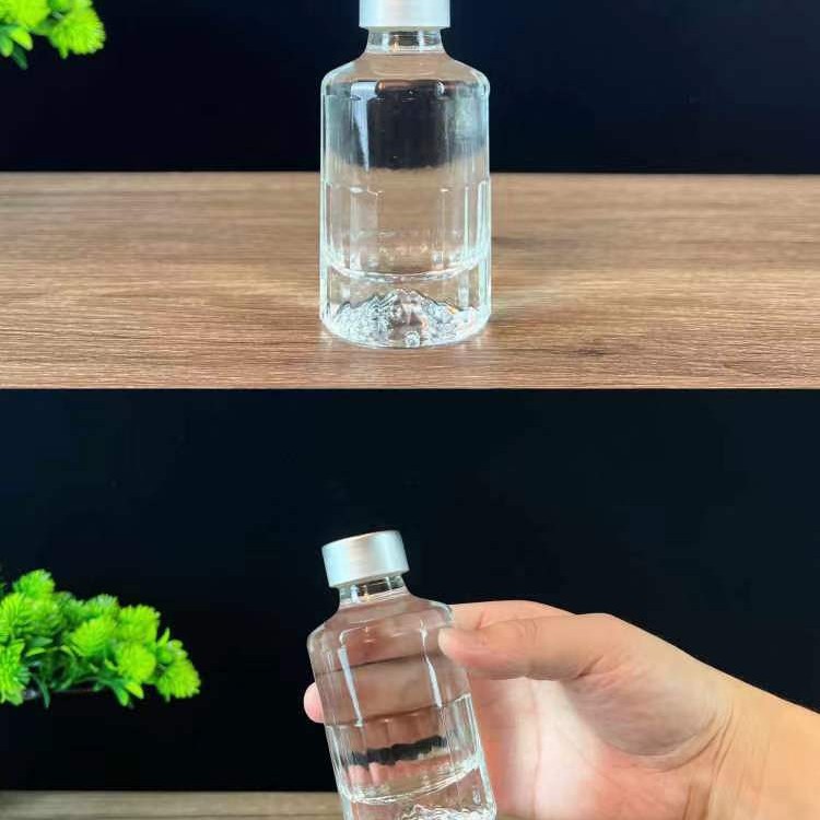 现货100ml装开山玻璃白酒瓶观山火山加厚白酒空瓶酒瓶透明系列全
