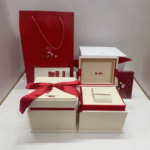 Spot Oma Omega Watch Box Women's Omega Butterfly Series Packaging Box Storage Box Full Set of Packaging Boxes