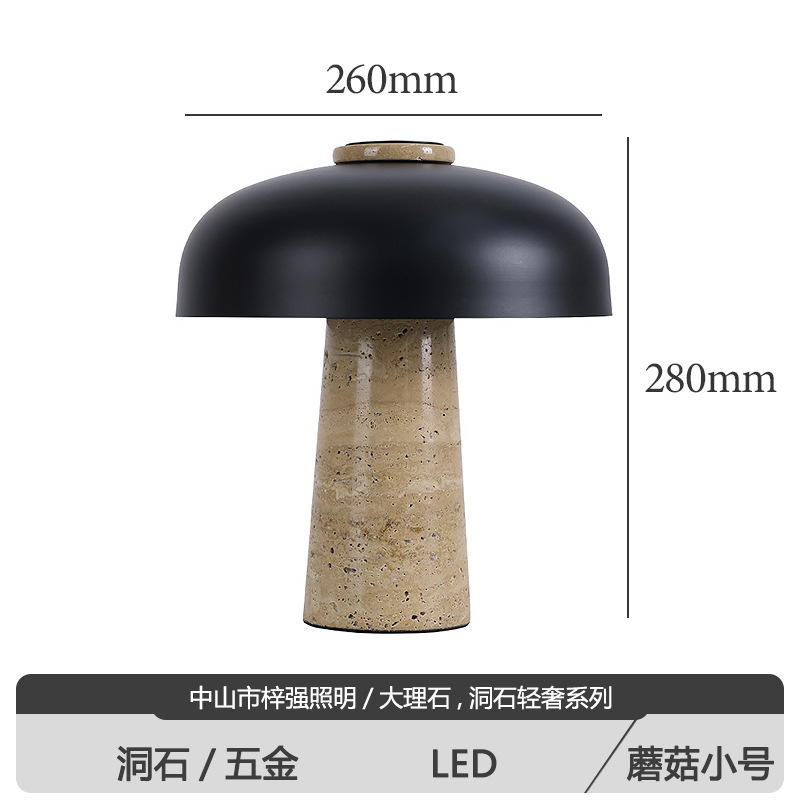 Lámpara de mesa para dormitorio, diseño nórdico moderno y sencillo, lámpara de noche decorativa de mármol para dormitorio de hotel y casa de huéspedes de alta gama