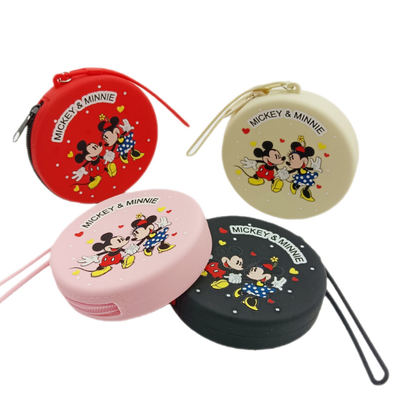 Explosión transfronteriza redonda bolsa de cambio de silicona portátil de alto valor de caricatura estereoscópica bolsa de transferencia de calor de silicona en stock