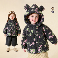 【加工定制】童贝童装2025年冬季新款女童小熊印花可爱保暖外套