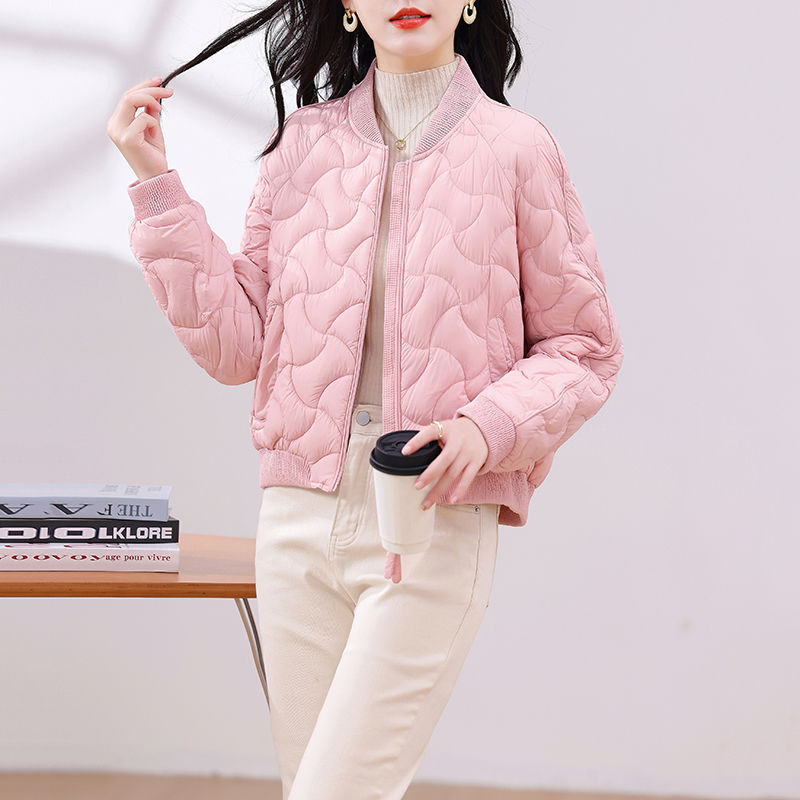 2025秋冬轻薄羽绒服女小个子休闲百搭短款立领白鸭绒外套轻盈保暖|undefined