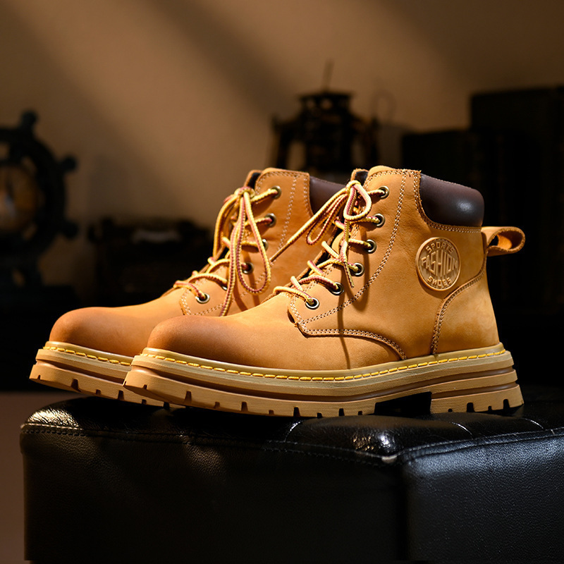 Martin botas de hombre de alto nivel zapatos de hombre nuevos primavera invierno de terciopelo más grueso botas de hombre de altura