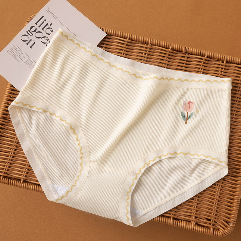 Bragas modales para mujer, algodón, antibacteriano, transpirable, entrepierna, cintura media sin costuras, pantalones cortos triangulares para niña japonesa, bragas para mujer image 9