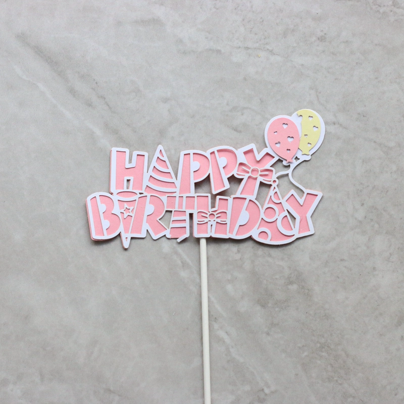 English Birthday Happy Cartoon Balloon HB Love Gift Box Birthday Happy Cake Account Crown Crown милые звезды