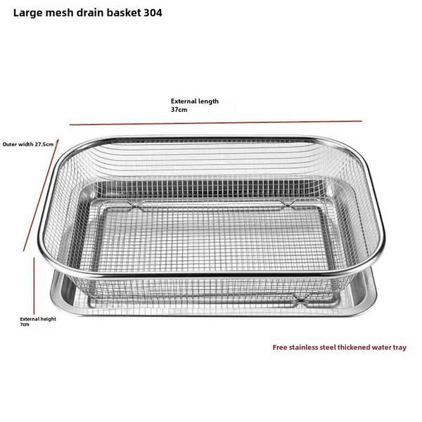 304 material drain basket (large mesh) [comes with thickened drain tray]