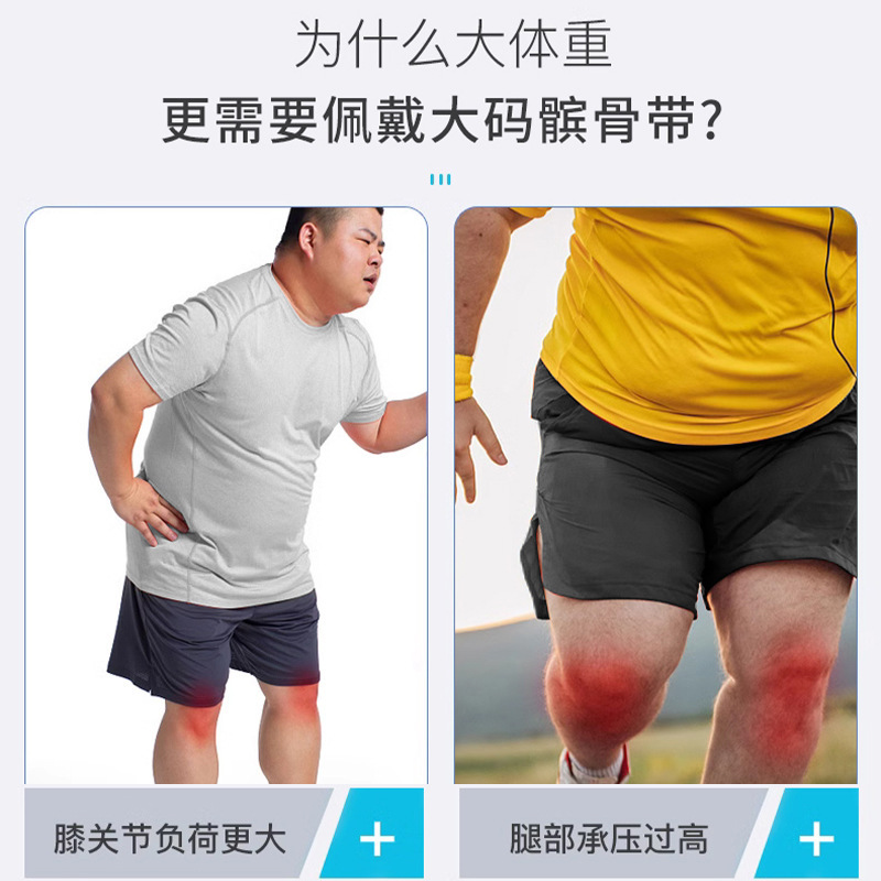 大码运动护膝加长男女膝盖胖子髌骨带胖人跳绳护膝大体重髌骨减震|undefined