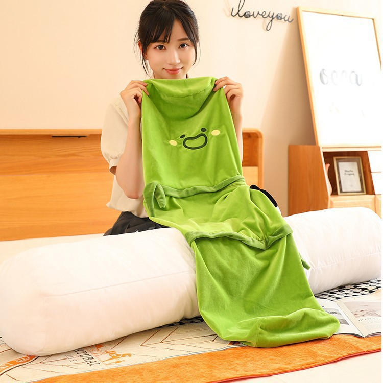 Cute mango de bambú panda almohada larga almohada de cuello almohada de cama para niñas almohada de pierna para dormitorio para niños almohada de respaldo grande