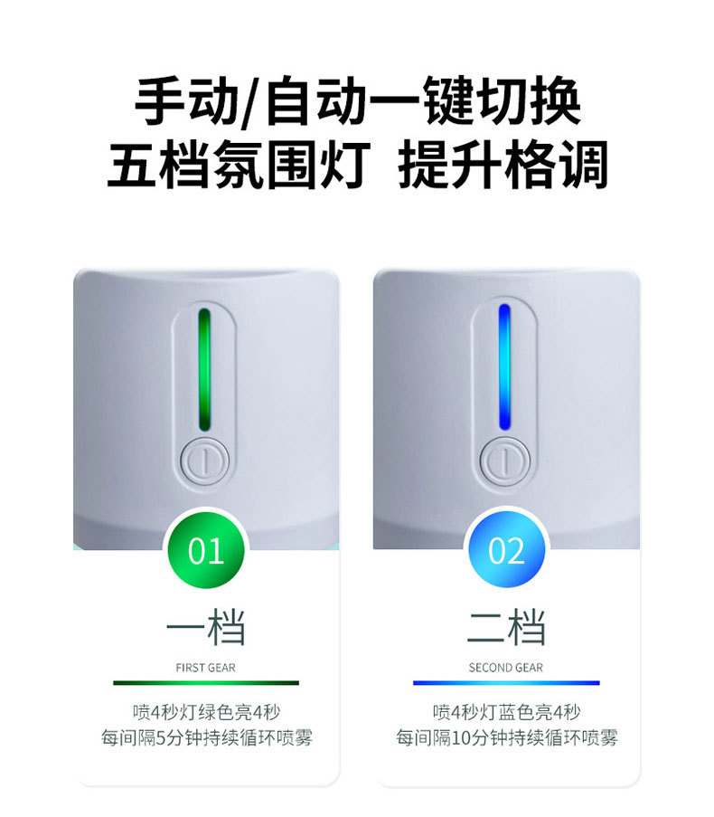 新款香熏机智能酒店家用加湿器厕所卧室自动喷香机喷雾扩香机跨境详情7