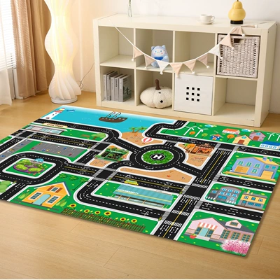 Avtomobil döşəmə paspasları — Non-Slip Floor Mat Factory Wholesale - beach-town-road-adventure-technical-cloth-100x160cm6mm