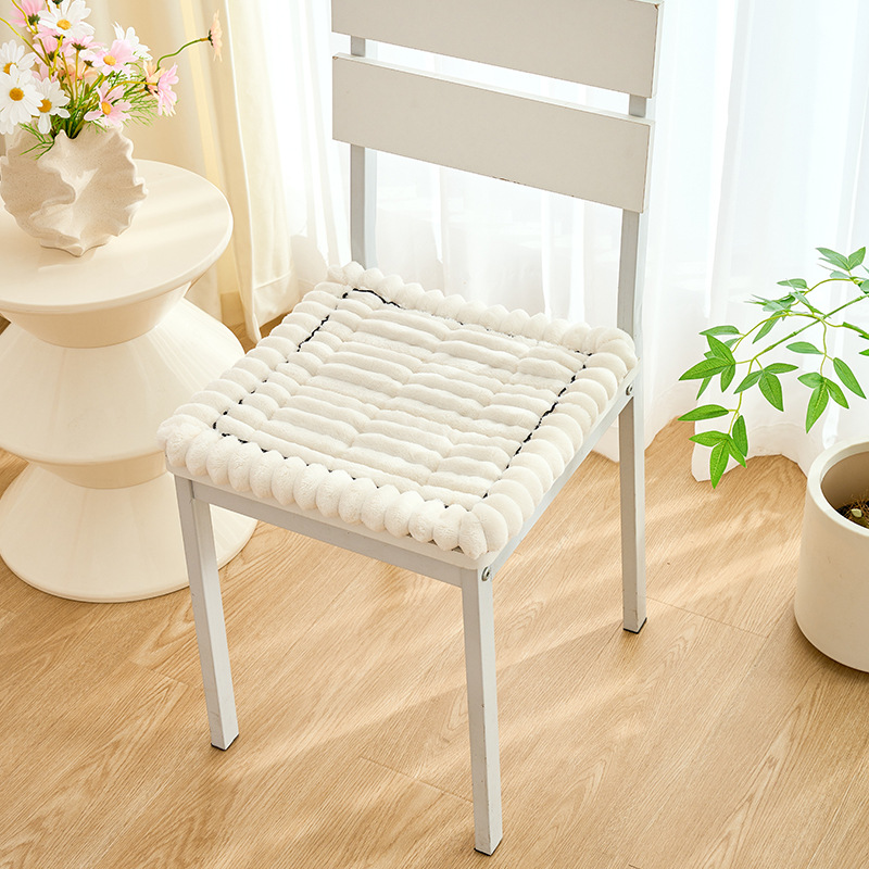 줄무늬 의자쿠션-오프화이트 40*40cm