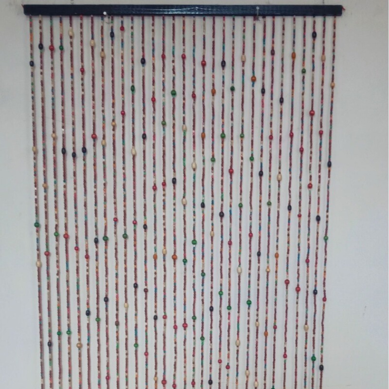 Annual best selling colorful partition wooden bead curtain factory direct in stock