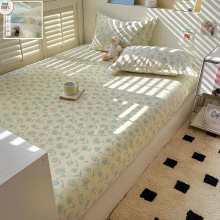 纯棉床笠100全棉高支密床垫套防滑床罩亲肤小碎花床笠全棉床笠