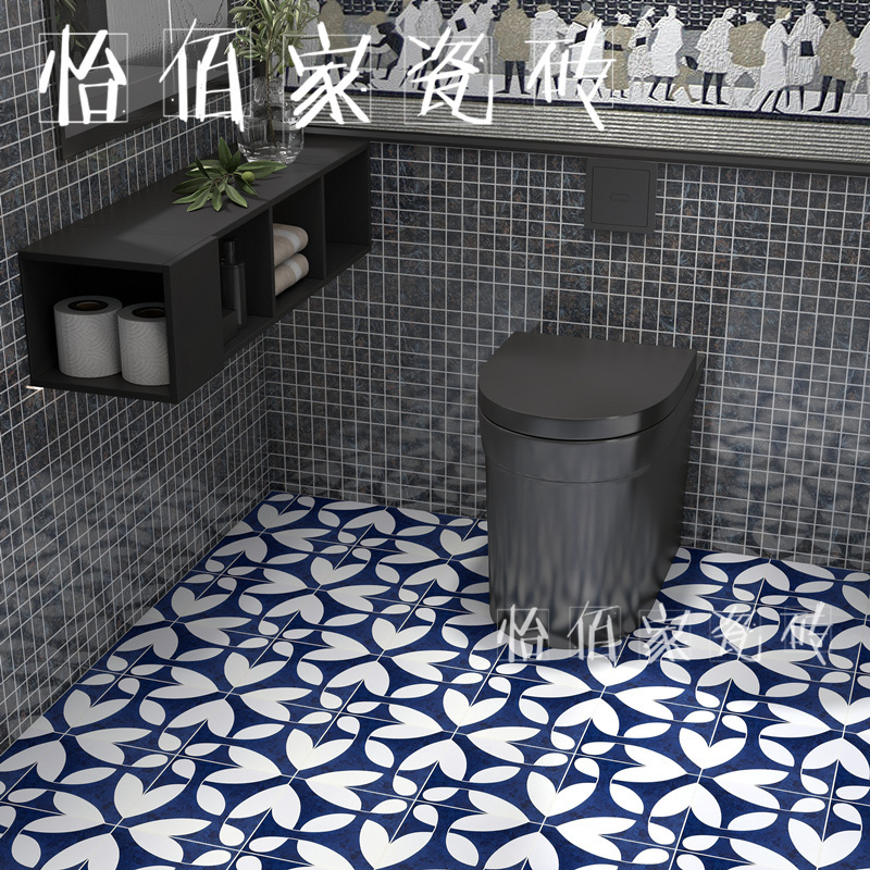 Light Luxury Blue Moroccan Small Tile Designer Restaurant Balcony Tile Kitchen Bathroom Wall and Floor Tile
