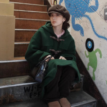 现货 flet*a牛角扣圣诞羊毛大衣长款冬季呢子毛呢外套韩系东大门