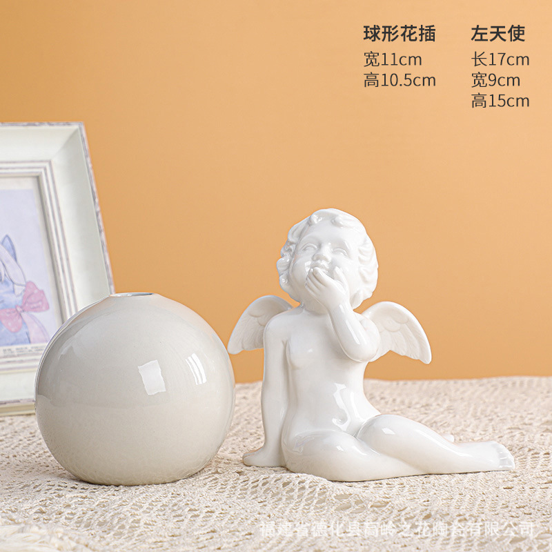 볼 꽃병 + 왼쪽 천사