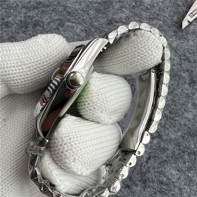Laojia men's log-type automatic mechanical watch oyster steel band men's diamond face sapphire single calendar couple watch