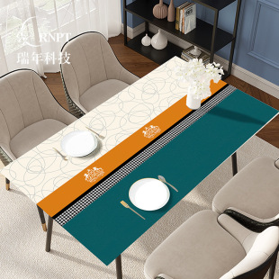 Factory Direct Plaid Printing Coffee Table Mat Rectangular Table Mat Waterproof and Oil-proof PVC Plastic Table Mat