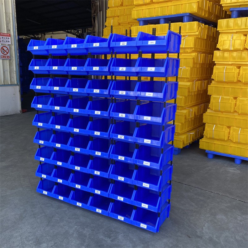 厂家现货广西南宁仓储货架物料箱 斜口塑胶储物箱 五金配件箱