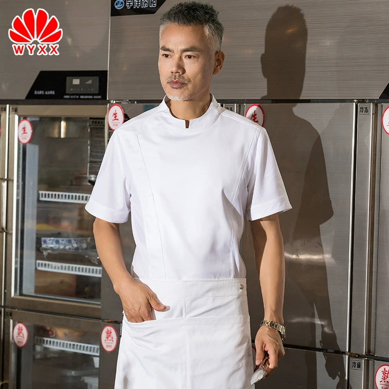 Одежда для шеф-повара мужская с короткими рукавами столовая Отель Ресторан столовая Ресторан кухня рабочая одежда с длинным рукавом тонкая Большие размеры