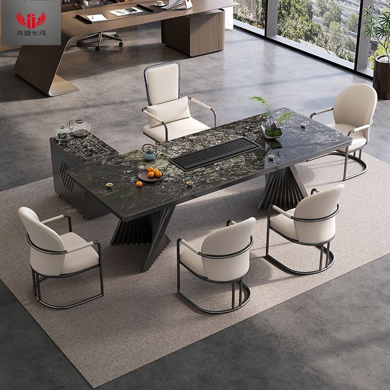 mesa de té de oficina de tabla grande mesa de té de tabla pequeña mesa de té de tabla de piedra de lujo mesa de té de tabla de roca combinación de balcón hervidor de agua integral