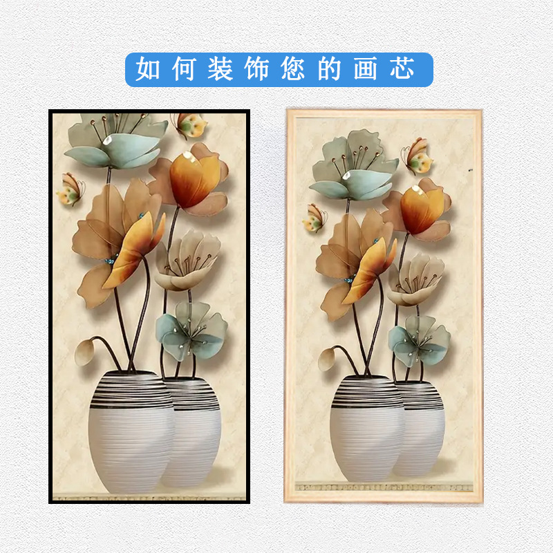 Vintage Butterfly and Flower Pot Oil Painting (17).jpg