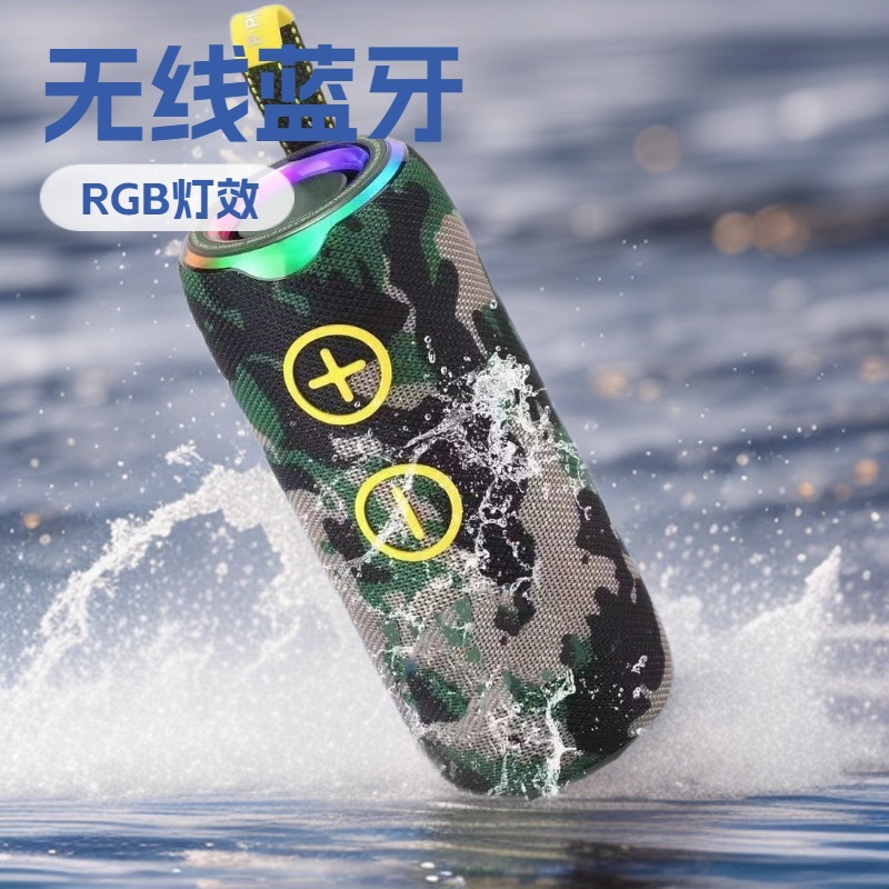 Round Bluetooth Speaker P Pro4 Heavy Bass Home Desktop Tws Series Outdoor Card-Insertable Wireless Speaker