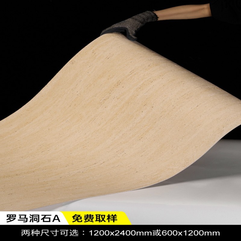 Plato de travertino de piedra blanda Tapones romanos Porcelana blanda Piedra de imitación suave Decoración de pared exterior Fabricante de baldosas de cerámica flexibles ultrafinas