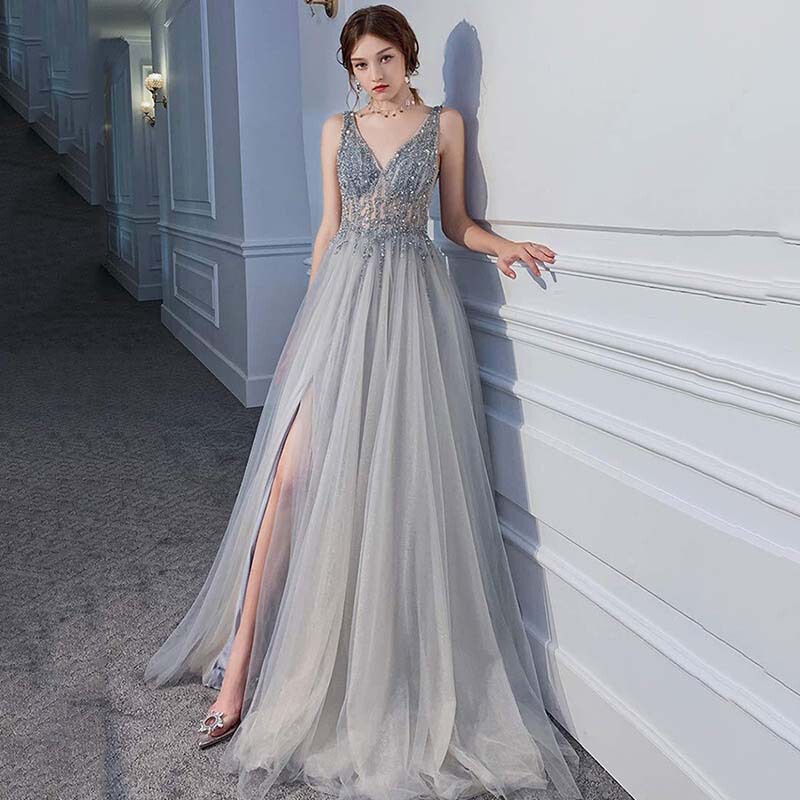 Annual Meeting Host Evening Dress 2023 New Birthday Party Slim Sexy Backless Sequin Banquet Dress Long Dress Annual Meeting Host Evening Dress 2023 New Birthday Party Slim Sexy Backless Sequin Banquet Dress Long Dress