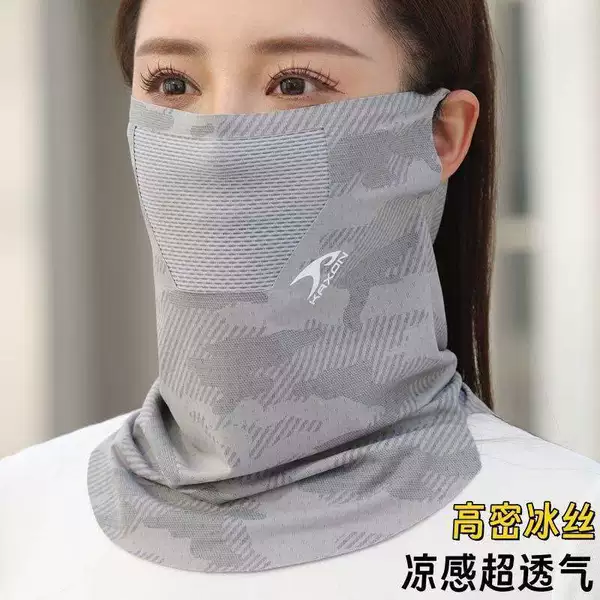 2025 Sun Protection Mask for Men, Covering Full Face and Neck, for Cycling Sports, with Ear Loops, Outdoor Sunshade Mask, Neck Protection Veil