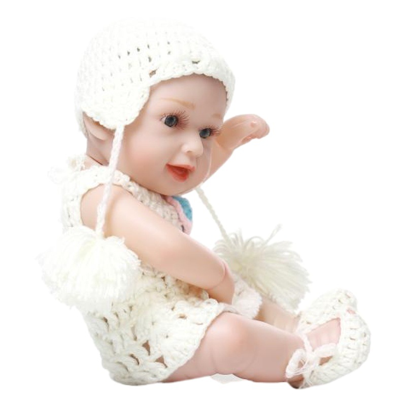 Mini lindo Palma bolsillo simulación bebé muñeca lindo creativo baño juguete bebé años de edad regalo