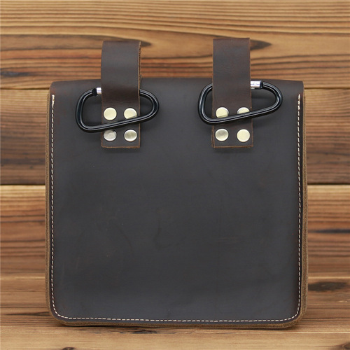 3615 Men and women retro waist bag trouser bag Crazy Horse genuine cowhide mobile phone bag sports running outdoor trend 3616