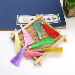 批發6CM小流蘇穗子金屬銀帽書籤流蘇掛件頭飾耳環配件小吊穗掛飾