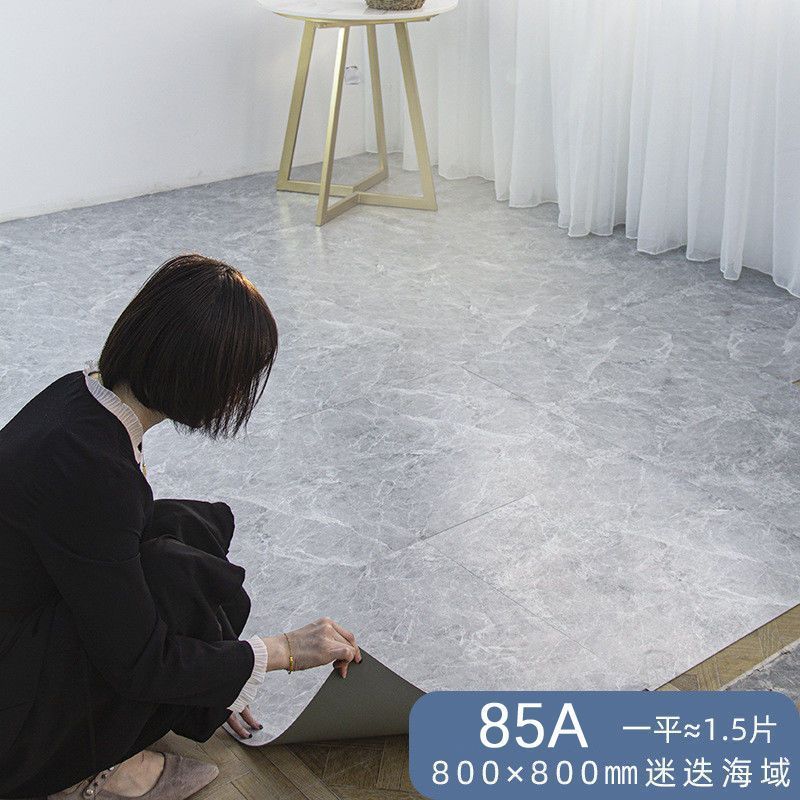 pegatinas autoadhesivas pegatinas de suelo PVC cuero grueso piedra plástico suelo a prueba de cemento 800x800 dormitorio baldosas de suelo de madera image 32