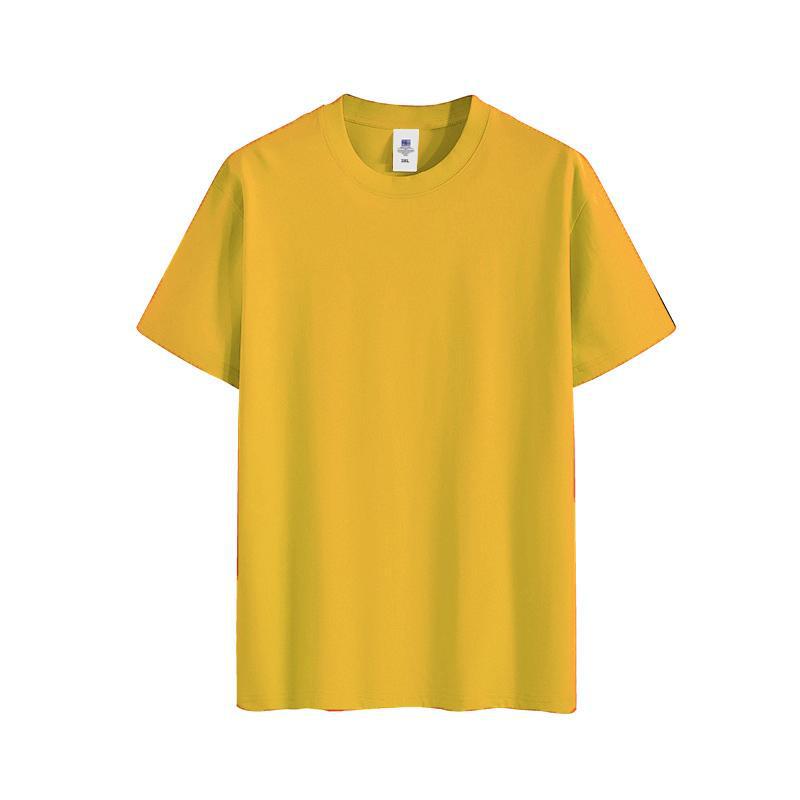 220g algodón peinado Camiseta cuello redondo ropa de trabajo grupo uniforme clase uniforme cultura camisa empresa partido bordado impreso LOGO