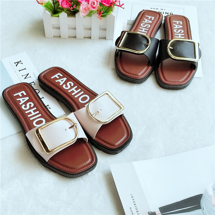 Summer new slippers women's household sq...