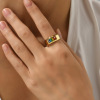 Advanced fashionable stone inlay, ring, accessory, European style, light luxury style, wholesale