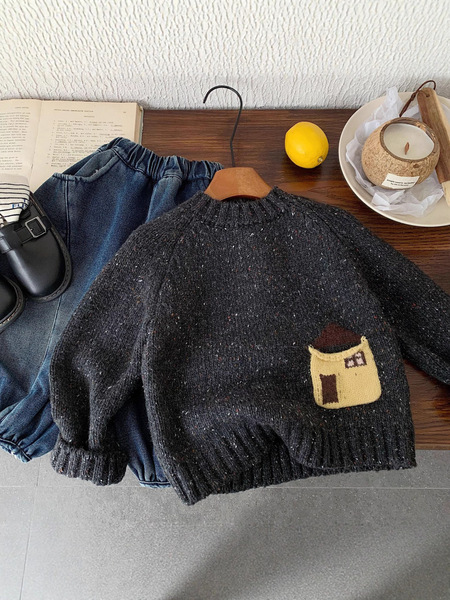 Children's demi-season sweater with a round collar for boys for…
