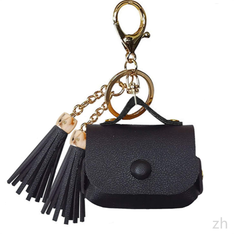 简约皮革流苏蓝牙耳机盒皮套 便携随身Air Pods Pro充电耳机包