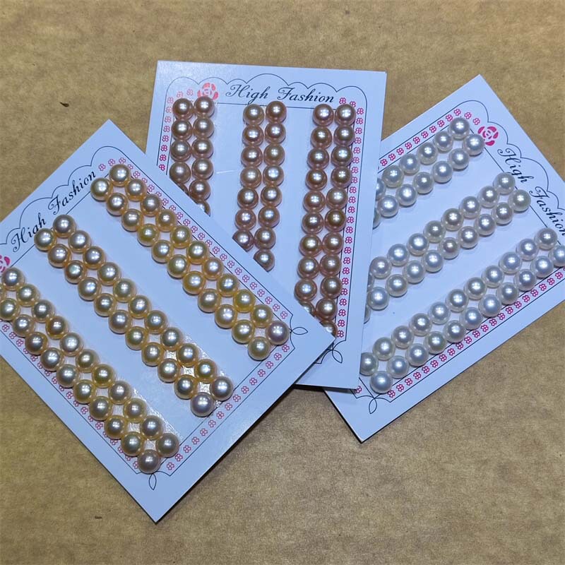 4A /5A Grade Freshwater Pearl Steamed Bread Beads Semi-round Scattered Beads Strong Light Flawless Bread Beads Patch Beads Zhuji Pearl