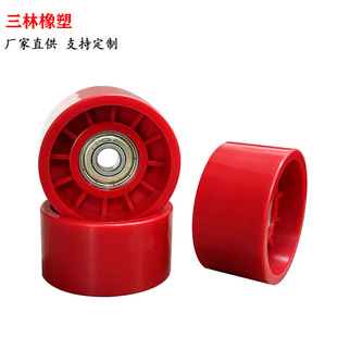 Factory in stock wholesale door and window plastic roller conveyor accessories pulley 48 mute widened Fulai wheel