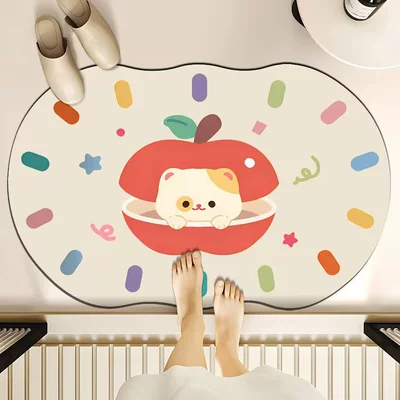 Diatom Mud Mat Dirty and, Avtomobil döşəmə paspasları - apple-white-cat-4060cm-diatom-mud