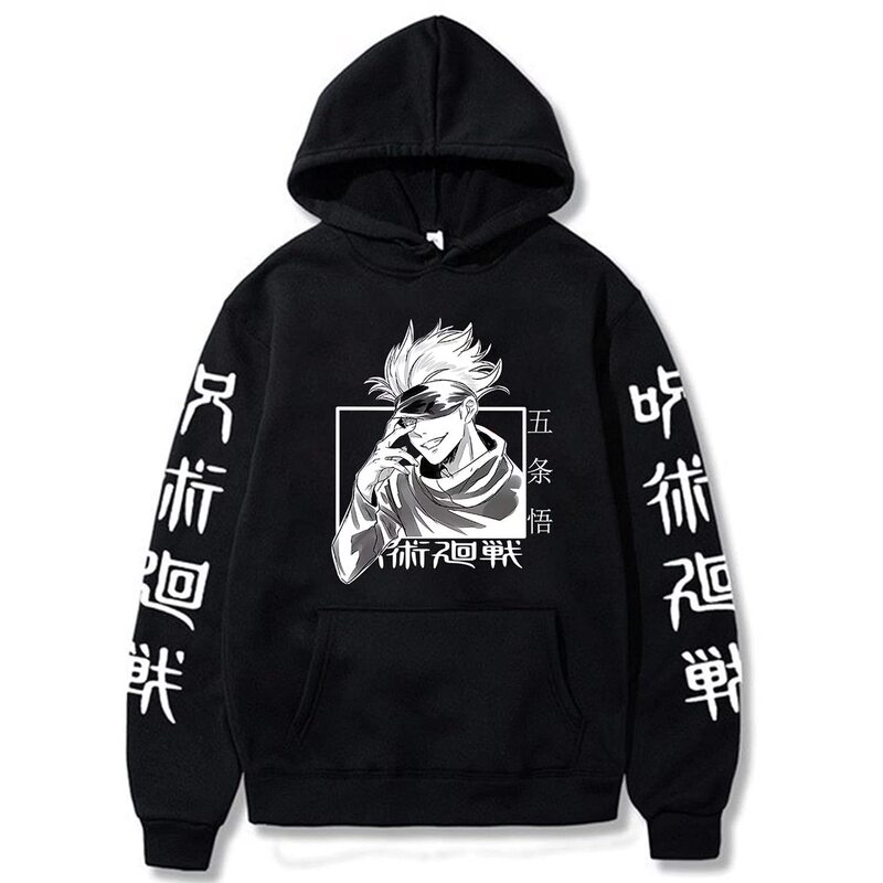 Japanese Animation "Jujutsu Kaisen" New Hoodie Harajuku Style Men's Pullover Casual Loose Sweatshirt