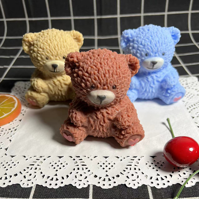 Peluche de oso descompresión creativo con música juguete antiestrés de pellizco bola de harina diseño transfronterizo